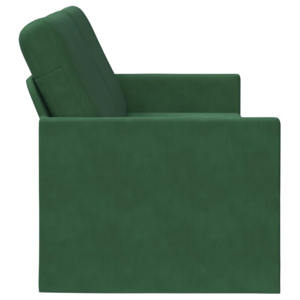 vidaXL Sedačka pre 3 Jungle Green 220 x 81 x 82 cm Kordúrová tkanina – Obrázok 4