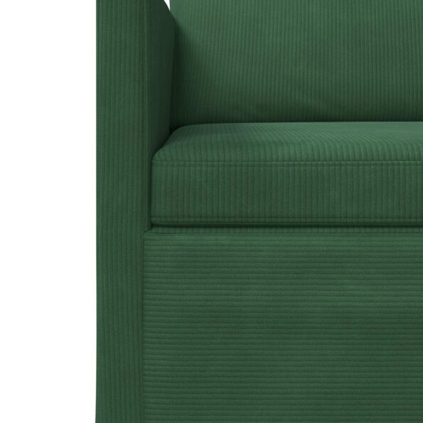 vidaXL Sedačka pre 3 Jungle Green 220 x 81 x 82 cm Kordúrová tkanina – Obrázok 6
