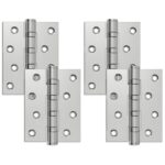 vidaXL Pánt 4 ks 100 x 78 x 13 mm Strieborná Oceľ – Obrázok 2