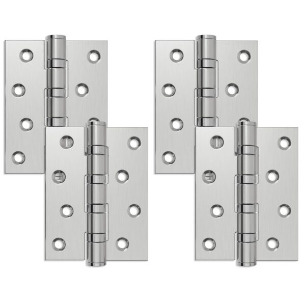 vidaXL Pánt 4 ks 100 x 78 x 13 mm Strieborná Oceľ – Obrázok 2