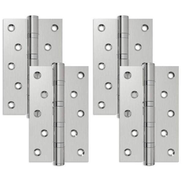 vidaXL Pánt 4 ks 125 x 75 x 13 mm Strieborná Oceľ – Obrázok 2
