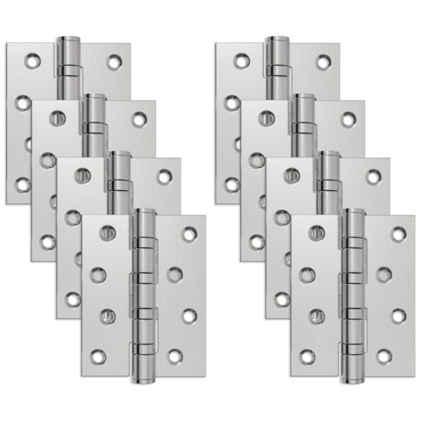 vidaXL Pánt 8 ks 100 x 78 x 13 mm Strieborná Oceľ – Obrázok 2