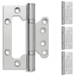 vidaXL Pánt 4 ks 100 x 75 x 13 mm Strieborná Oceľ – Obrázok 2