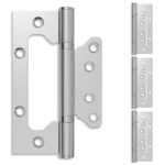 vidaXL Pánt 4 ks 125 x 78 x 13 mm Strieborná Oceľ – Obrázok 2