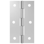 vidaXL Pánt 24 ks 66 x 38 x 5 mm Strieborná Oceľ – Obrázok 5