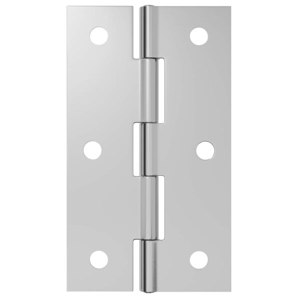 vidaXL Pánt 24 ks 66 x 38 x 5 mm Strieborná Oceľ – Obrázok 5