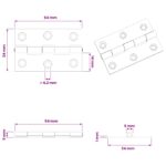 vidaXL Pánt 48 ks 54 x 34 x 5 mm Strieborná Oceľ – Obrázok 9