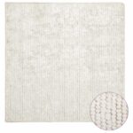 vidaXL Koberec Krémová 100 x 100 cm 100% polyester 3 mm Prateľné – Obrázok 3