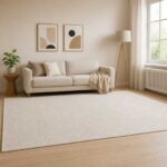 vidaXL Koberec Krémová 160 x 230 cm 100% polyester 3 mm Prateľné
