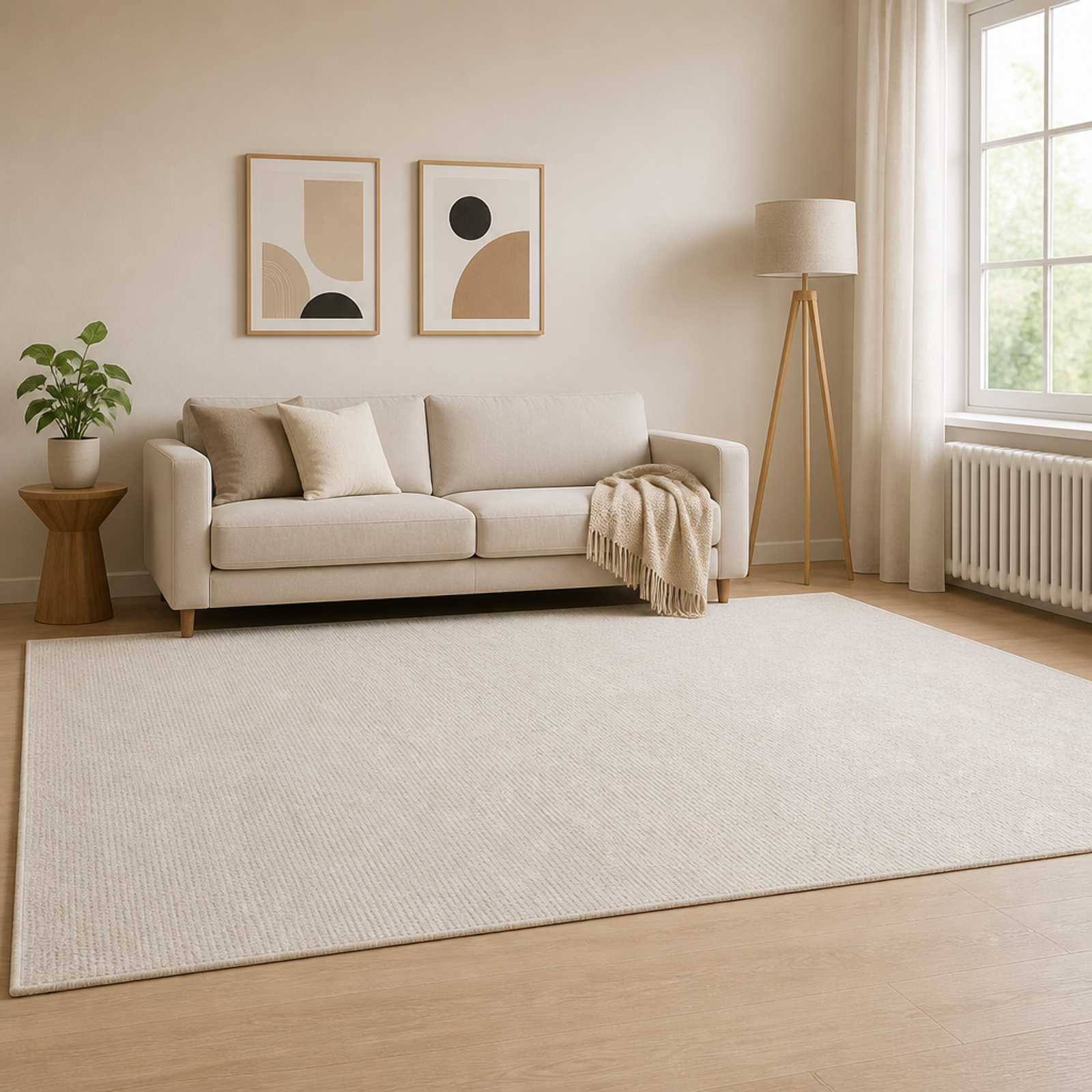 42041626_1.jpg vidaXL Koberec Krémová 160 x 230 cm 100% polyester 3 mm Prateľné – Obrázok 1