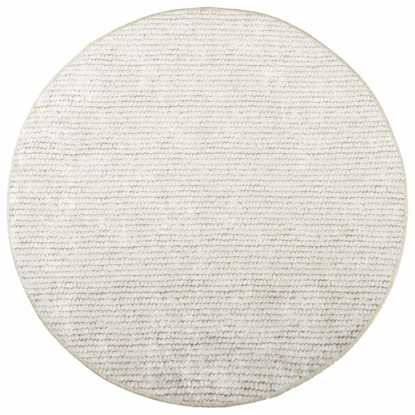 vidaXL Koberec Krémová Ø 120 cm 100% polyester 3 mm Prateľné – Obrázok 2