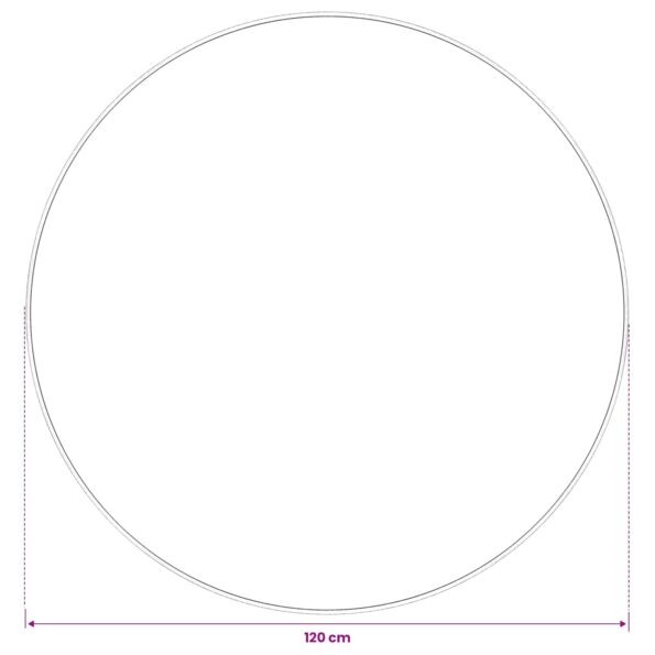 vidaXL Koberec Krémová Ø 120 cm 100% polyester 3 mm Prateľné – Obrázok 6