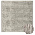 vidaXL Koberec Béžová 100 x 100 cm 100% polyester 3 mm Prateľné – Obrázok 3