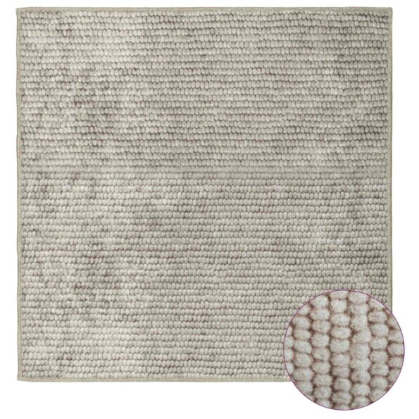 vidaXL Koberec Béžová 100 x 100 cm 100% polyester 3 mm Prateľné – Obrázok 3