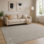 vidaXL Koberec Béžová 190 x 300 cm 100% polyester 3 mm Prateľné