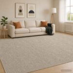 vidaXL Koberec Béžová 300 x 400 cm 100% polyester 3 mm Prateľné