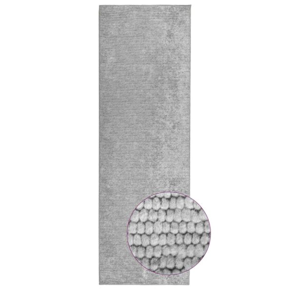 vidaXL Koberec Sivá 50 x 200 cm 100% polyester 3 mm Prateľné – Obrázok 3