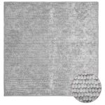 vidaXL Koberec Sivá 100 x 100 cm 100% polyester 3 mm Prateľné – Obrázok 3