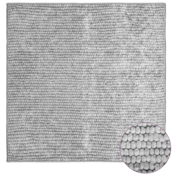 vidaXL Koberec Sivá 100 x 100 cm 100% polyester 3 mm Prateľné – Obrázok 3