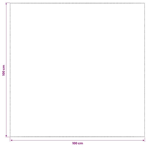 vidaXL Koberec Sivá 100 x 100 cm 100% polyester 3 mm Prateľné – Obrázok 6
