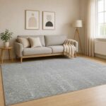 vidaXL Koberec Sivá 190 x 300 cm 100% polyester 3 mm Prateľné