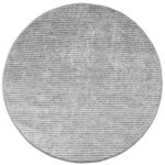 vidaXL Koberec Sivá Ø 120 cm 100% polyester 3 mm Prateľné – Obrázok 2