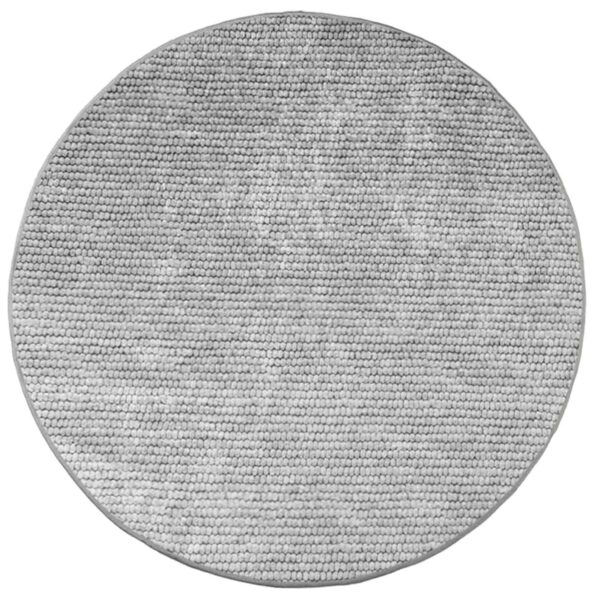 vidaXL Koberec Sivá Ø 120 cm 100% polyester 3 mm Prateľné – Obrázok 2
