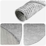 vidaXL Koberec Sivá Ø 120 cm 100% polyester 3 mm Prateľné – Obrázok 4