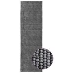 vidaXL Koberec Antracitová 50 x 200 cm 100% polyester 3 mm Prateľné – Obrázok 3