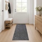 vidaXL Koberec Antracitová 50 x 300 cm 100% polyester 3 mm Prateľné