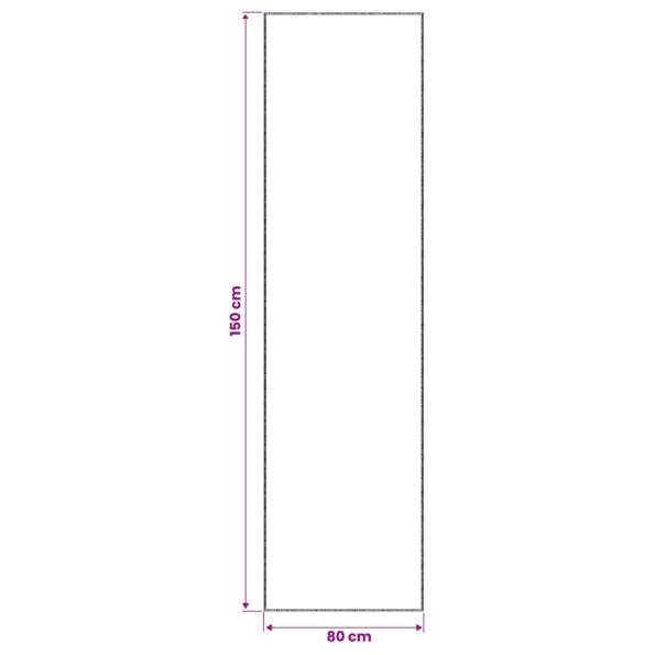 vidaXL Koberec Antracitová 80 x 150 cm 100% polyester 3 mm Prateľné – Obrázok 6