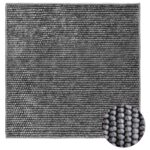 vidaXL Koberec Antracitová 100 x 100 cm 100% polyester 3 mm Prateľné – Obrázok 3