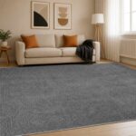 vidaXL Koberec Antracitová 300 x 400 cm 100% polyester 3 mm Prateľné