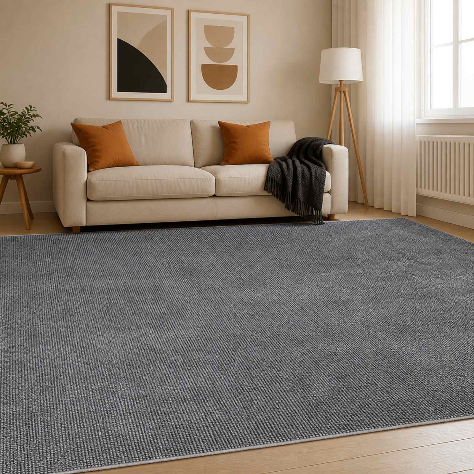 42041697_1.jpg vidaXL Koberec Antracitová 300 x 400 cm 100% polyester 3 mm Prateľné – Obrázok 1