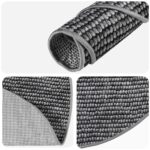 vidaXL Koberec Antracitová Ø 120 cm 100% polyester 3 mm Prateľné – Obrázok 4