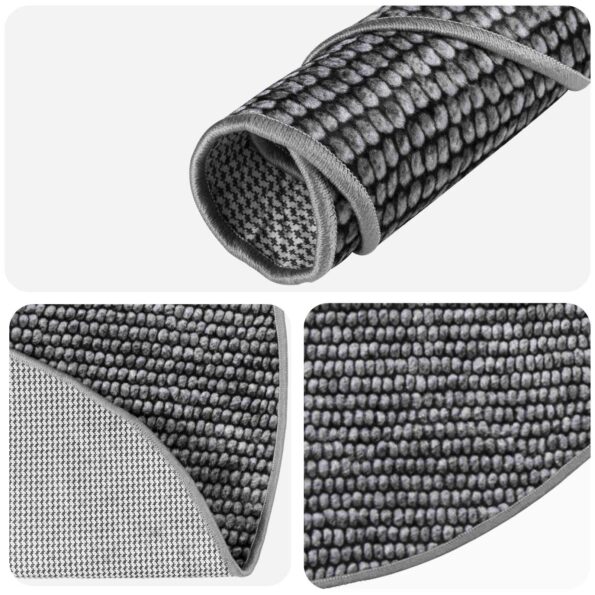 vidaXL Koberec Antracitová Ø 120 cm 100% polyester 3 mm Prateľné – Obrázok 4