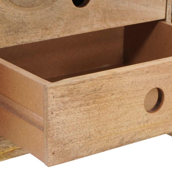 vidaXL lavička 110 x 30 x 45 cm Skutočná koža Hnedá – Obrázok 10