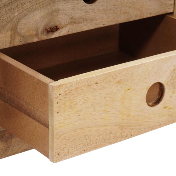 vidaXL lavička 110 x 30 x 45 cm Skutočná koža Tmavohnedá – Obrázok 10