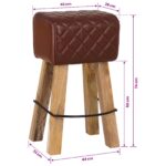 vidaXL Barová stolička 2 ks Hnedý diamant 44 x 33 x 74 cm – Obrázok 12