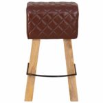 vidaXL Barová stolička 2 ks Hnedý diamant 44 x 33 x 74 cm – Obrázok 4