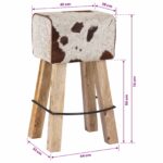 vidaXL Barová stolička 2 ks Hnedá a biela 44 x 33 x 74 cm – Obrázok 13