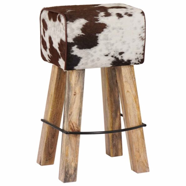 vidaXL Barová stolička 2 ks Hnedá a biela 44 x 33 x 74 cm – Obrázok 4