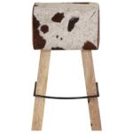 vidaXL Barová stolička 2 ks Hnedá a biela 44 x 33 x 74 cm – Obrázok 6