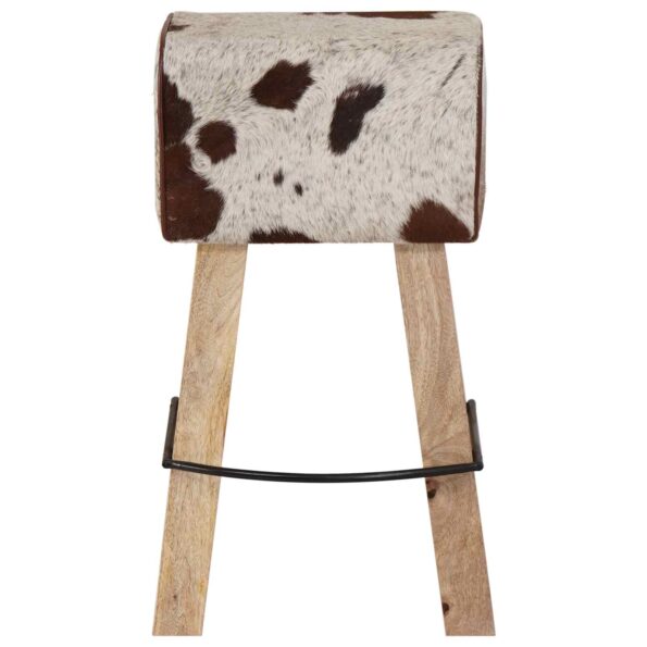 vidaXL Barová stolička 2 ks Hnedá a biela 44 x 33 x 74 cm – Obrázok 6
