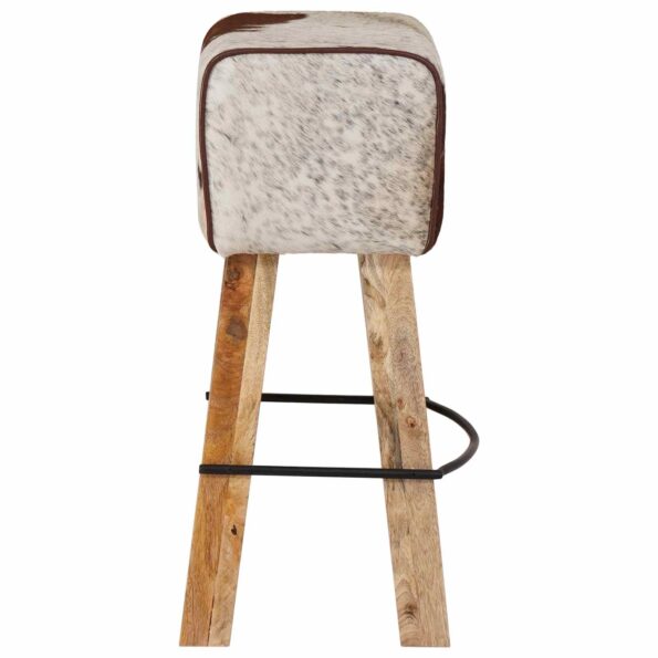 vidaXL Barová stolička 2 ks Hnedá a biela 44 x 33 x 74 cm – Obrázok 7