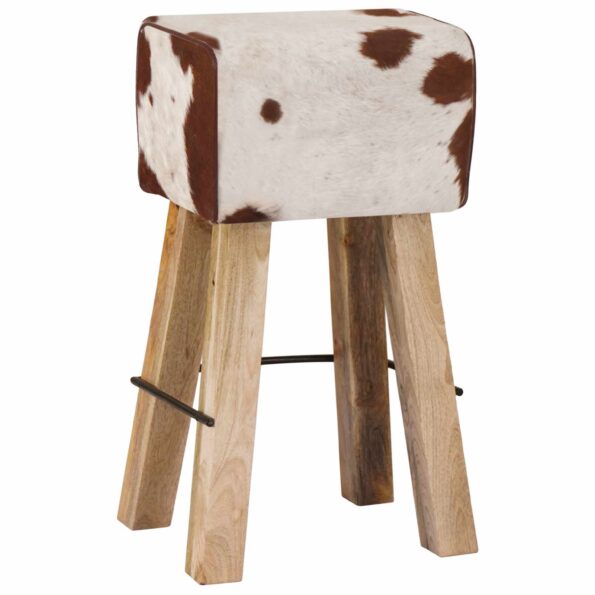 vidaXL Barová stolička 2 ks Hnedá a biela 44 x 33 x 74 cm – Obrázok 8