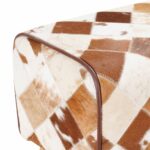 vidaXL Barová stolička 2 ks Hnedý patchwork 44 x 33 x 74 cm – Obrázok 9