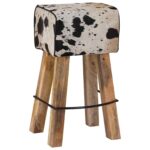 vidaXL Barová stolička 2 ks Čierna a biela 44 x 33 x 74 cm – Obrázok 3