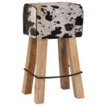 vidaXL Barová stolička 2 ks Čierna a biela 44 x 33 x 74 cm – Obrázok 4