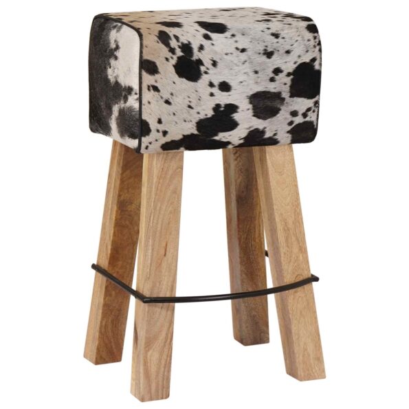 vidaXL Barová stolička 2 ks Čierna a biela 44 x 33 x 74 cm – Obrázok 4